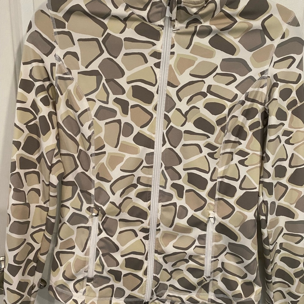 Woman’s J McLaughlin XS Billie Jacket Animal Print Two Way Full Zip Jacket NEW